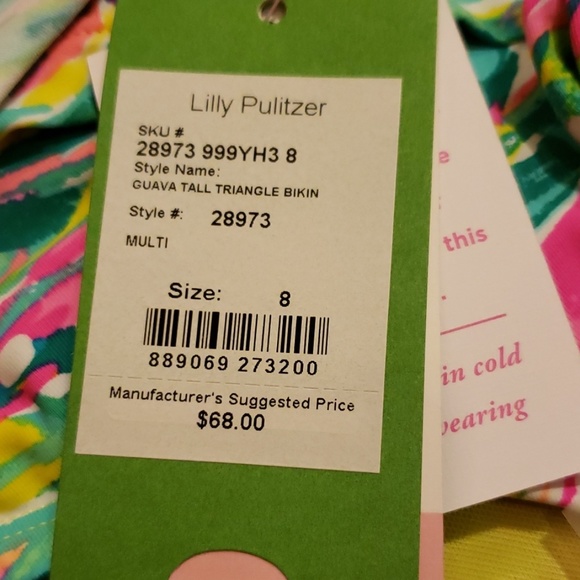 Lilly pulitzer Guava tall triangle top - Picture 5 of 6